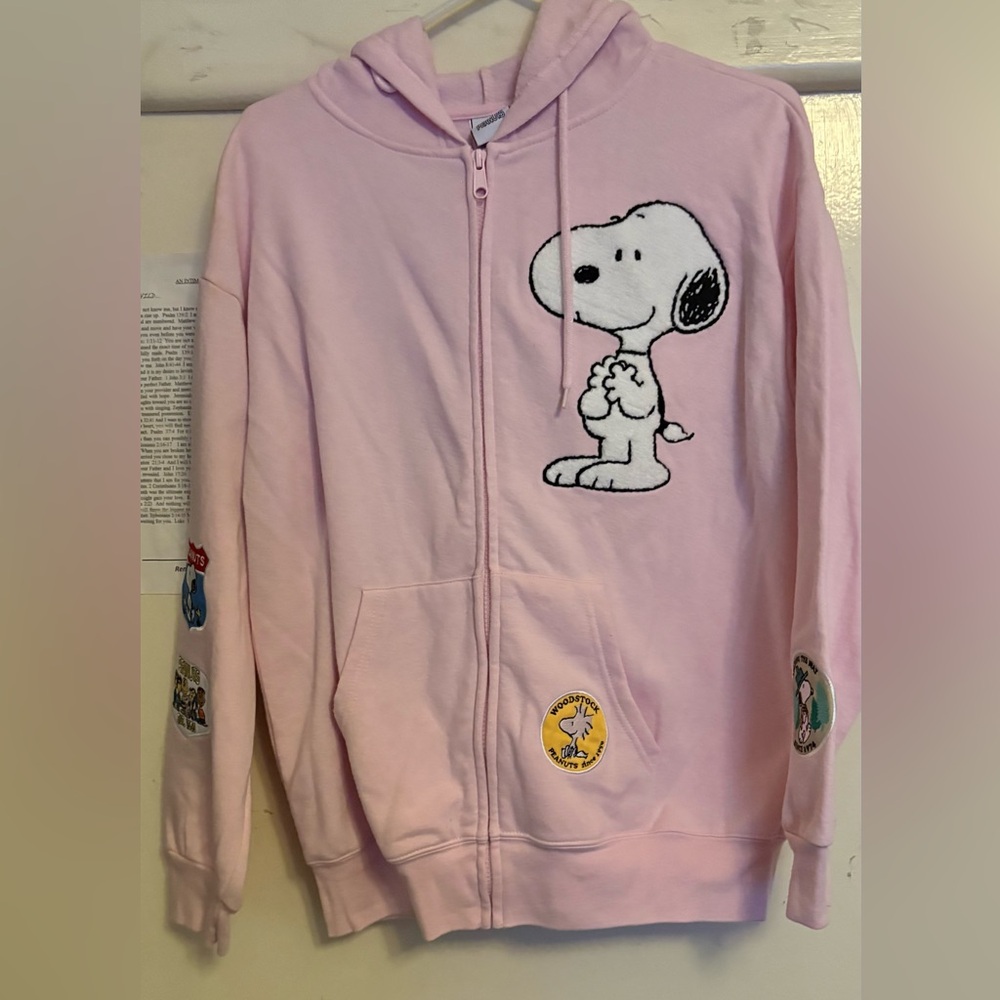 Peanuts Pink Kids Hoodie with Snoopy